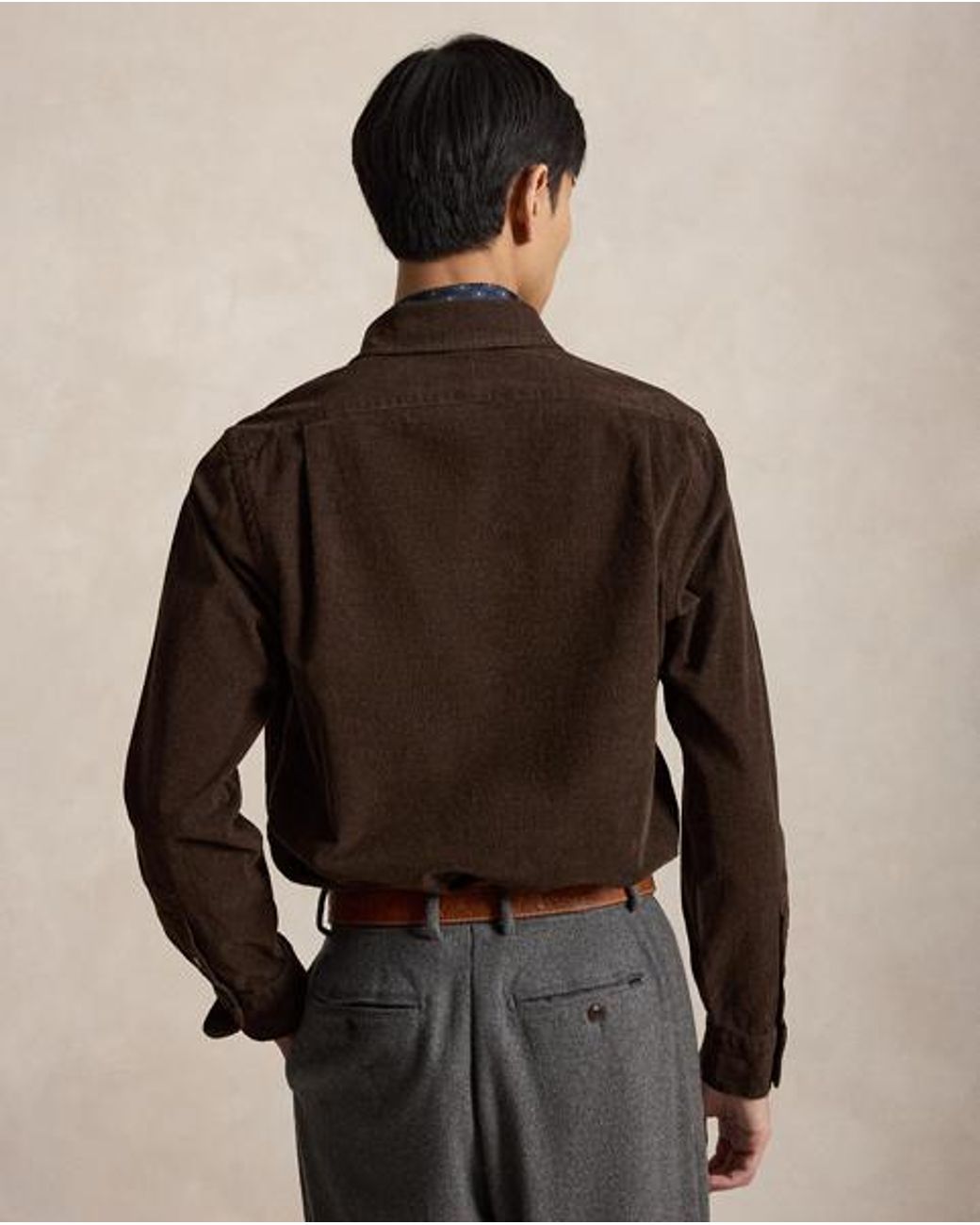 Polo Ralph Lauren Brown Custom Fit Stretch Corduroy Shirt for men