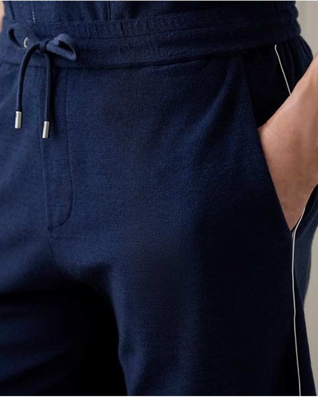 Ralph Lauren Blue Cotton-Silk Terry Shorts for men
