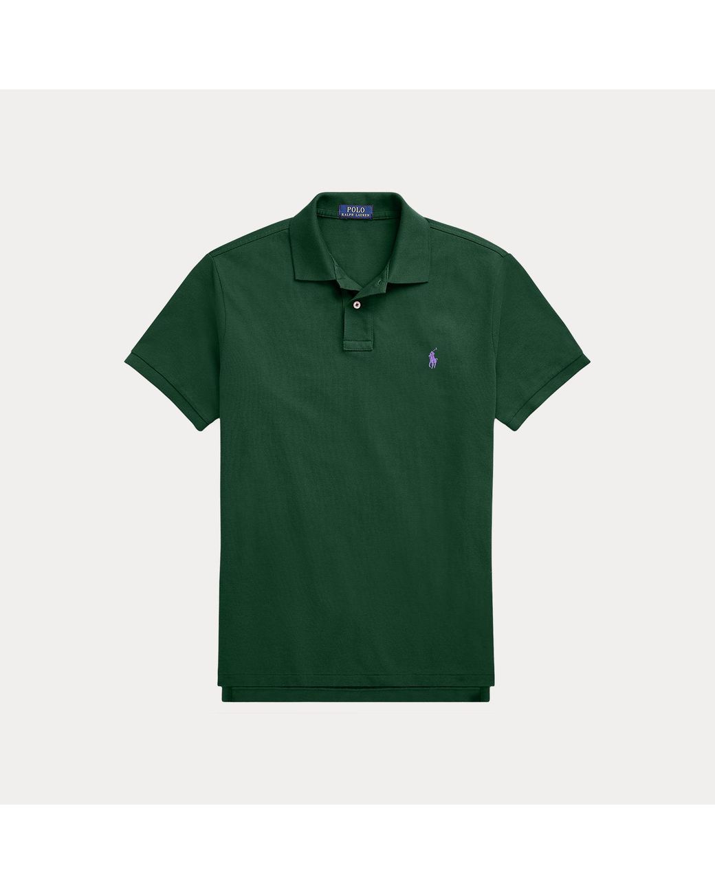 Polo Ralph Lauren Green Custom Slim Fit Mesh Polo for men