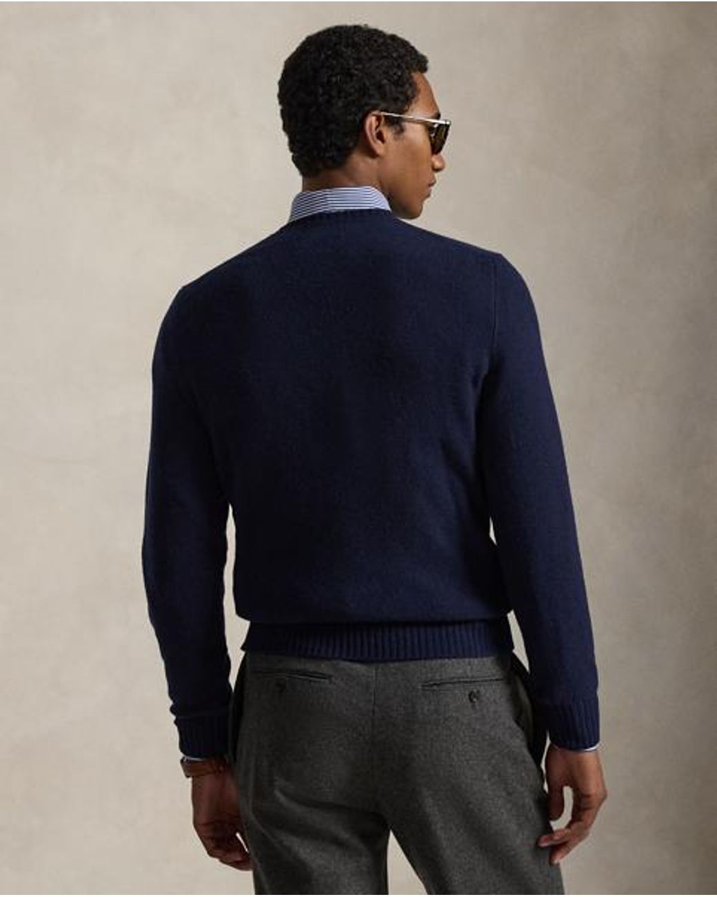 Polo Ralph Lauren Blue Wool-Cashmere Crewneck Jumper for men