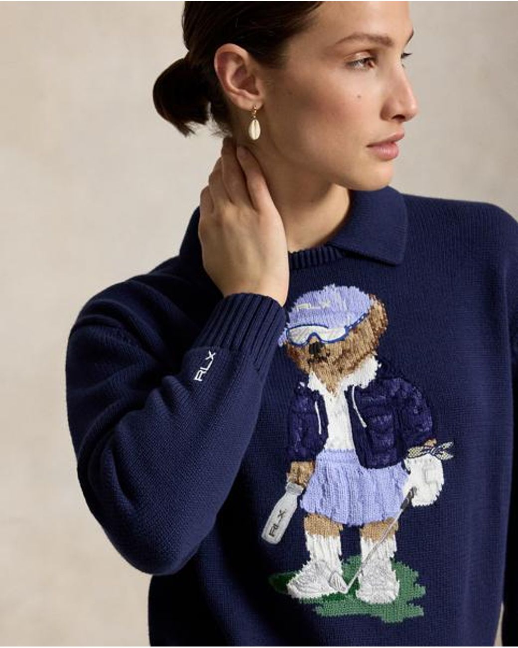 Ralph Lauren Blue Polo Bear Performance Jumper