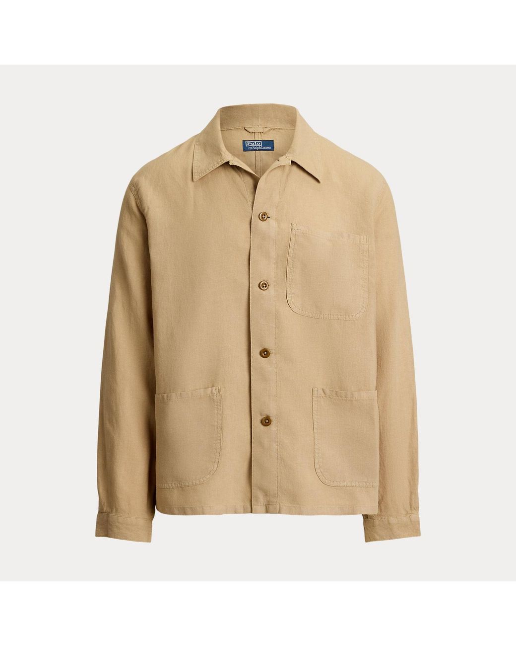 Polo Ralph Lauren Brown Linen Utility Jacket for men