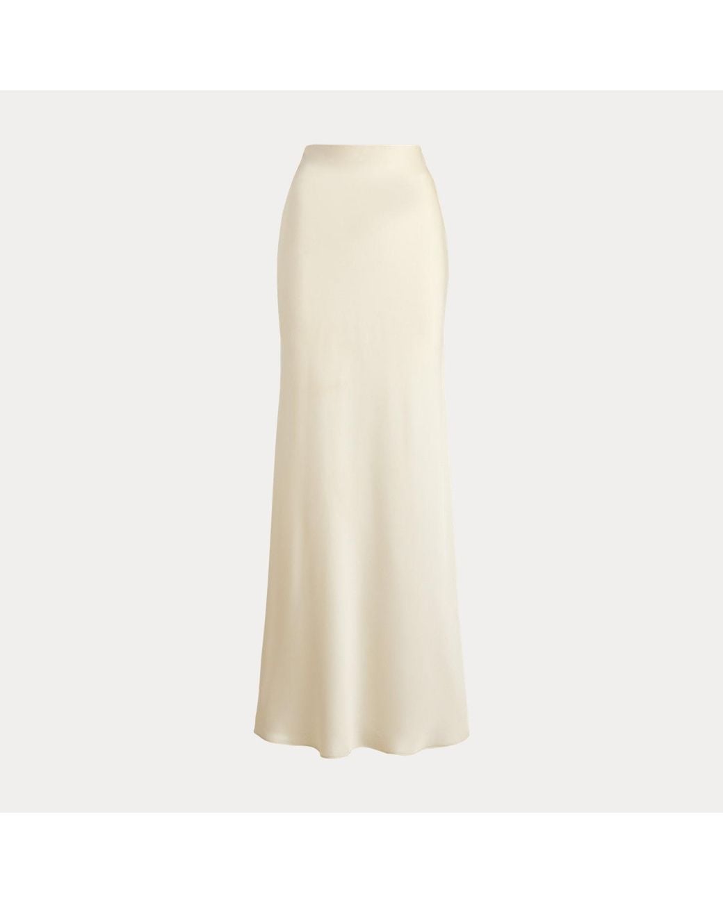 Ralph Lauren Natural Satin Charmeuse Maxiskirt