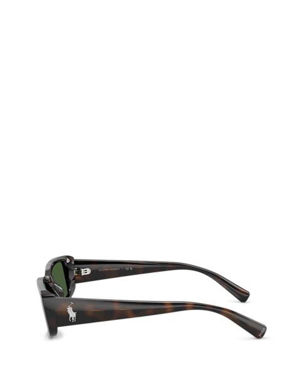 Polo Ralph Lauren Green Polo Pony Rectangular Sunglasses for men