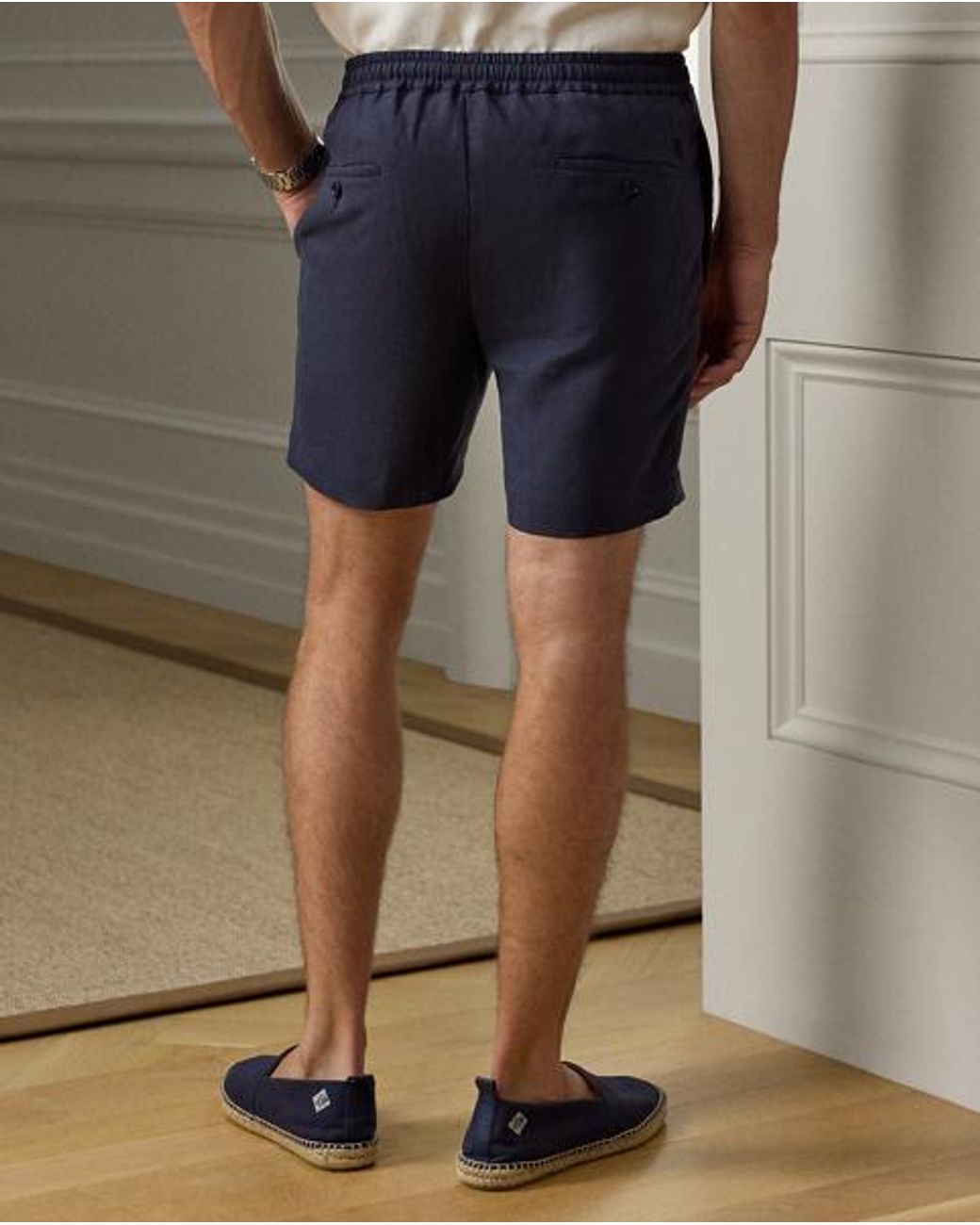 Ralph Lauren Multicolor Silk-Linen Drawstring Short for men