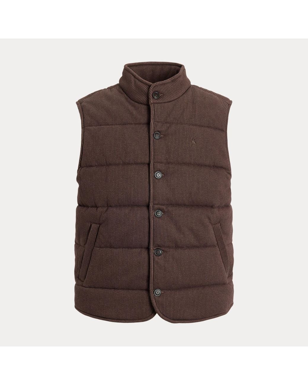 Polo Ralph Lauren Brown Quilted Double-Knit Jacquard Gilet for men