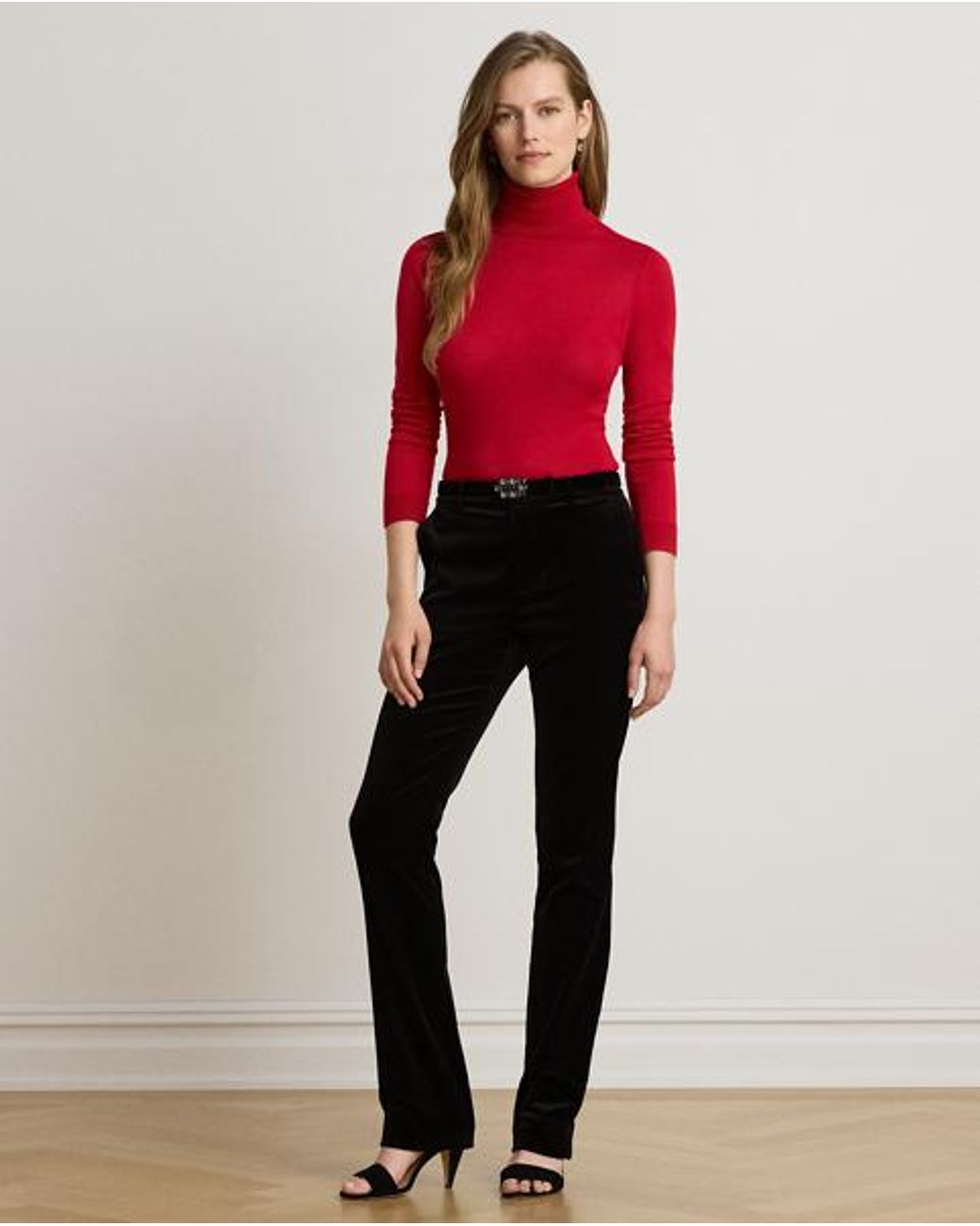 Ralph Lauren Red Roll Neck Jumper
