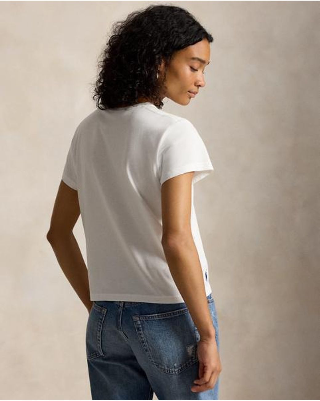Ralph Lauren White Classic Shrunken Fit Jersey T-Shirt