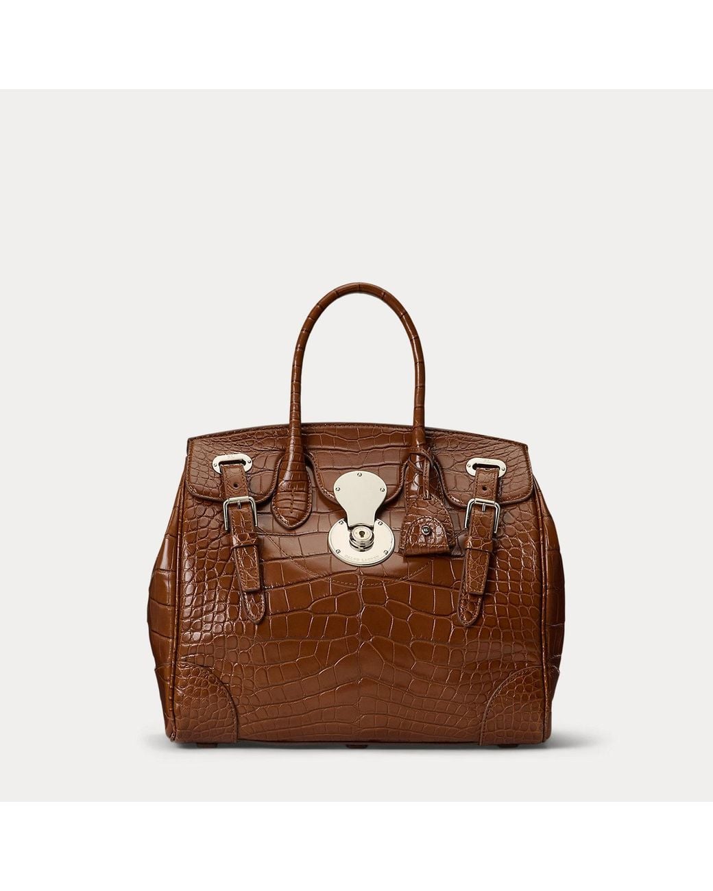 Ralph Lauren Brown Ricky 33 Alligator Bag