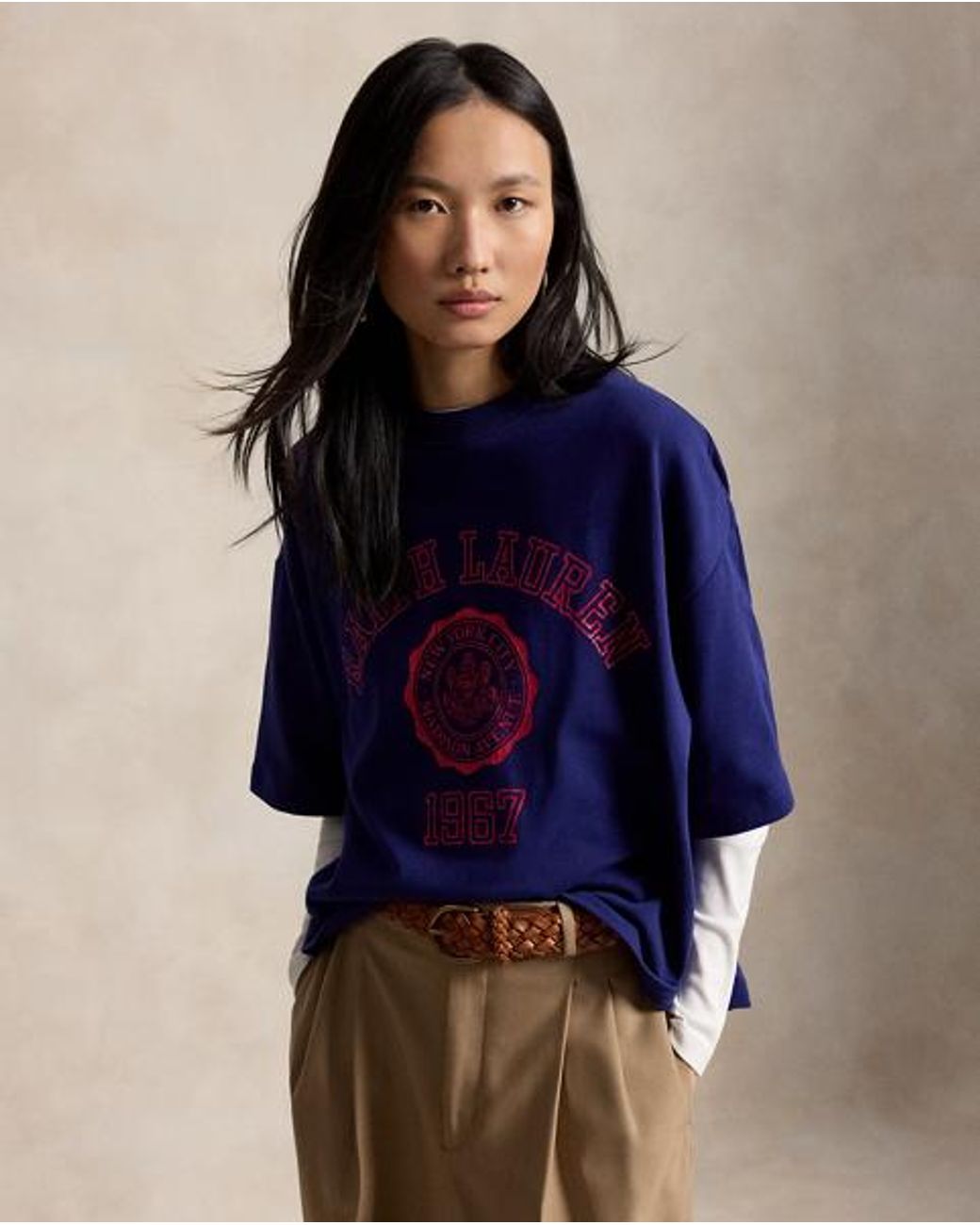 Polo Ralph Lauren Blue Crest Cotton Jersey T-Shirt