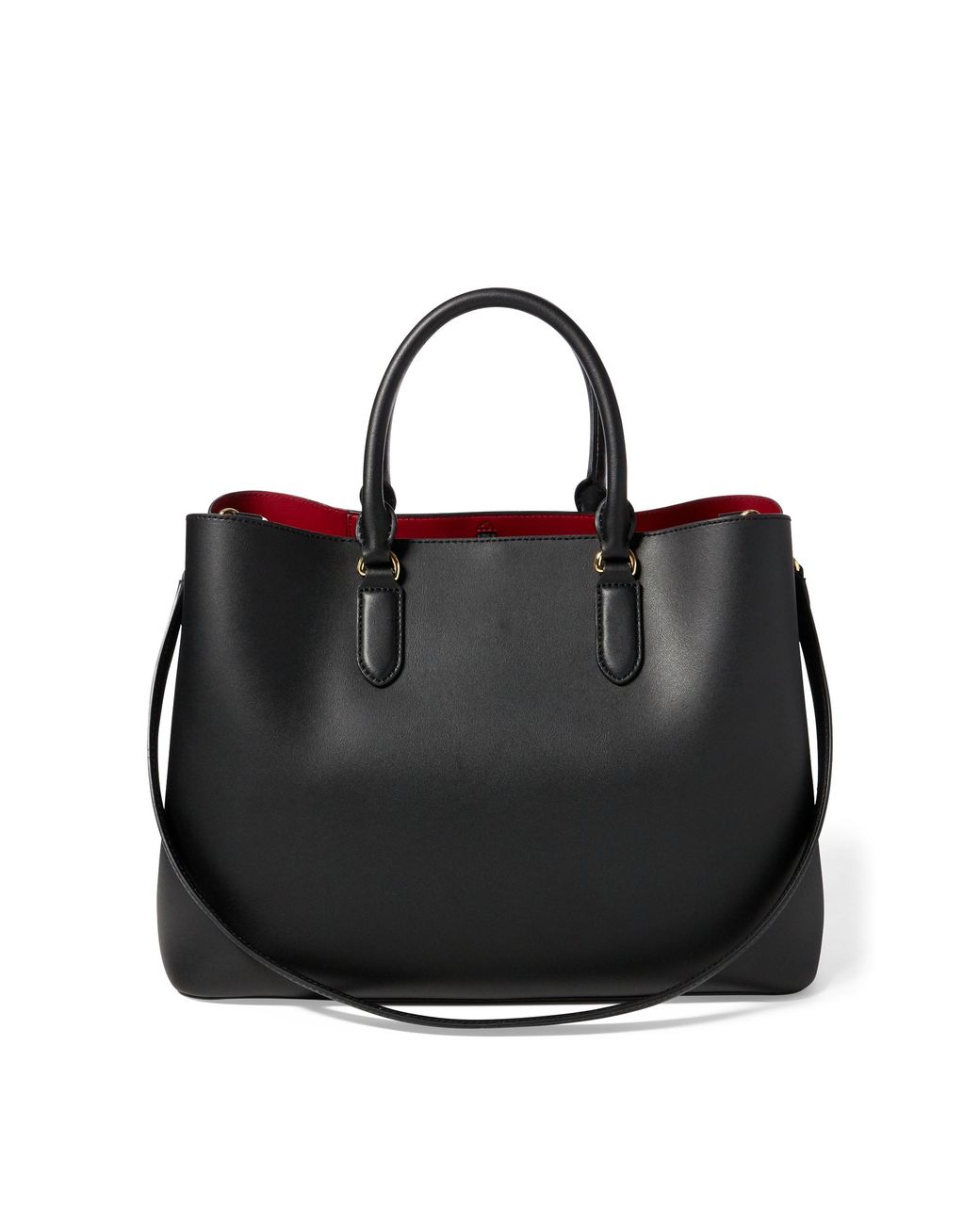 Ralph Lauren Lauren Dryden Marcy Leather Satchel Bag in Black | Lyst