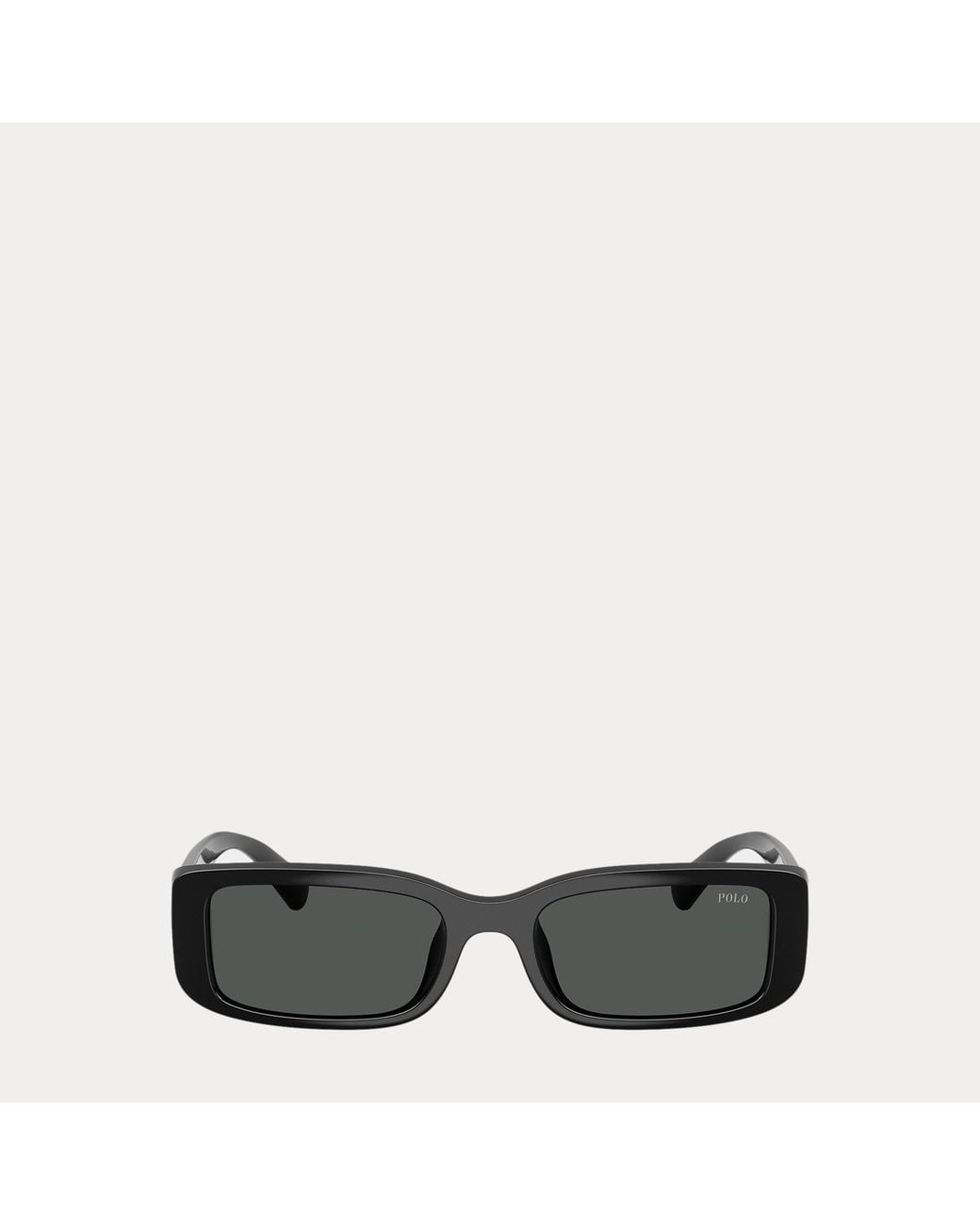 Polo Ralph Lauren Black Polo Pony Rectangular Sunglasses for men