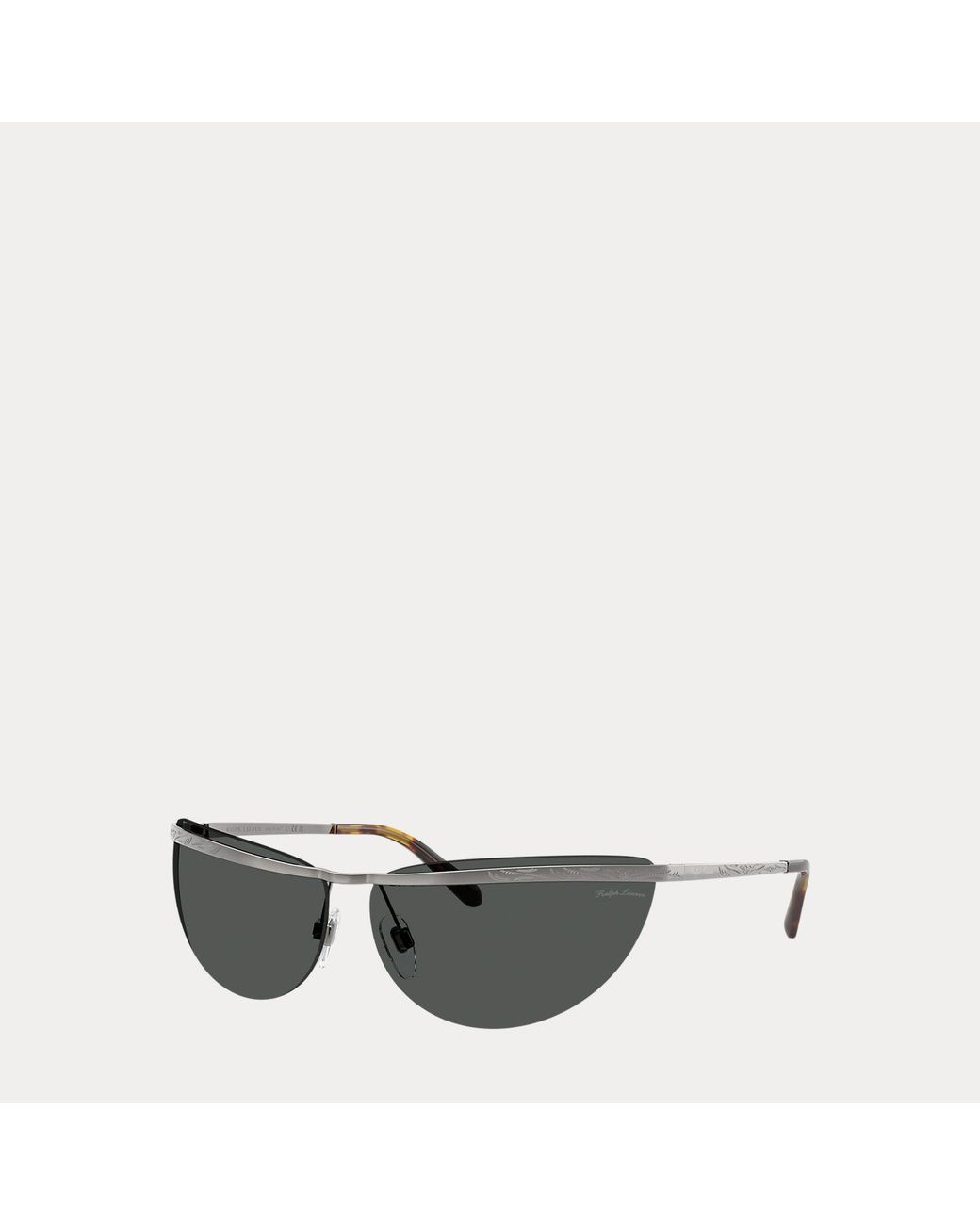 Ralph Lauren Gray Western Cat-Eye Shield Sunglasses