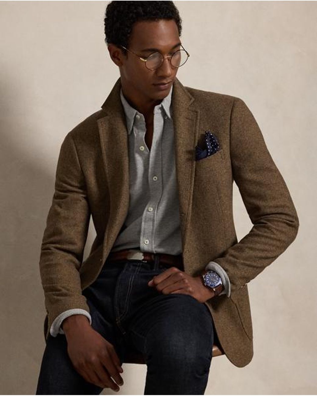 Polo Ralph Lauren Gray Featherweight Mesh Shirt for men