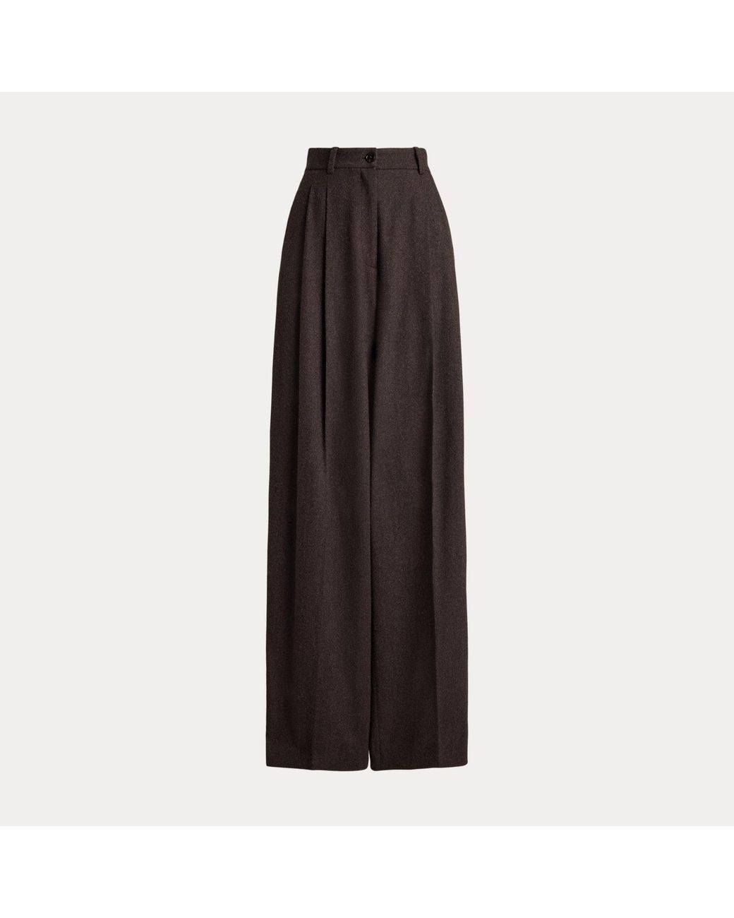 Ralph Lauren Black Clarice Wool Herringbone Pant