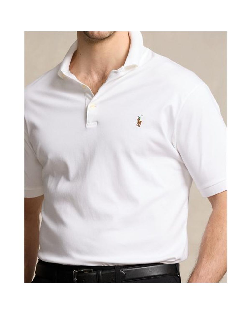 Ralph Lauren Soft Cotton Polo Shirt in White for Men | Lyst