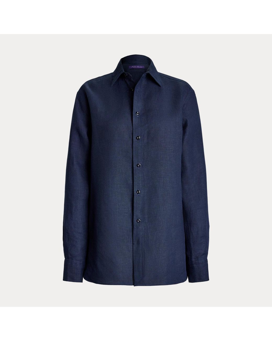 Ralph Lauren Blue Adrien Relaxed Fit Linen Shirt