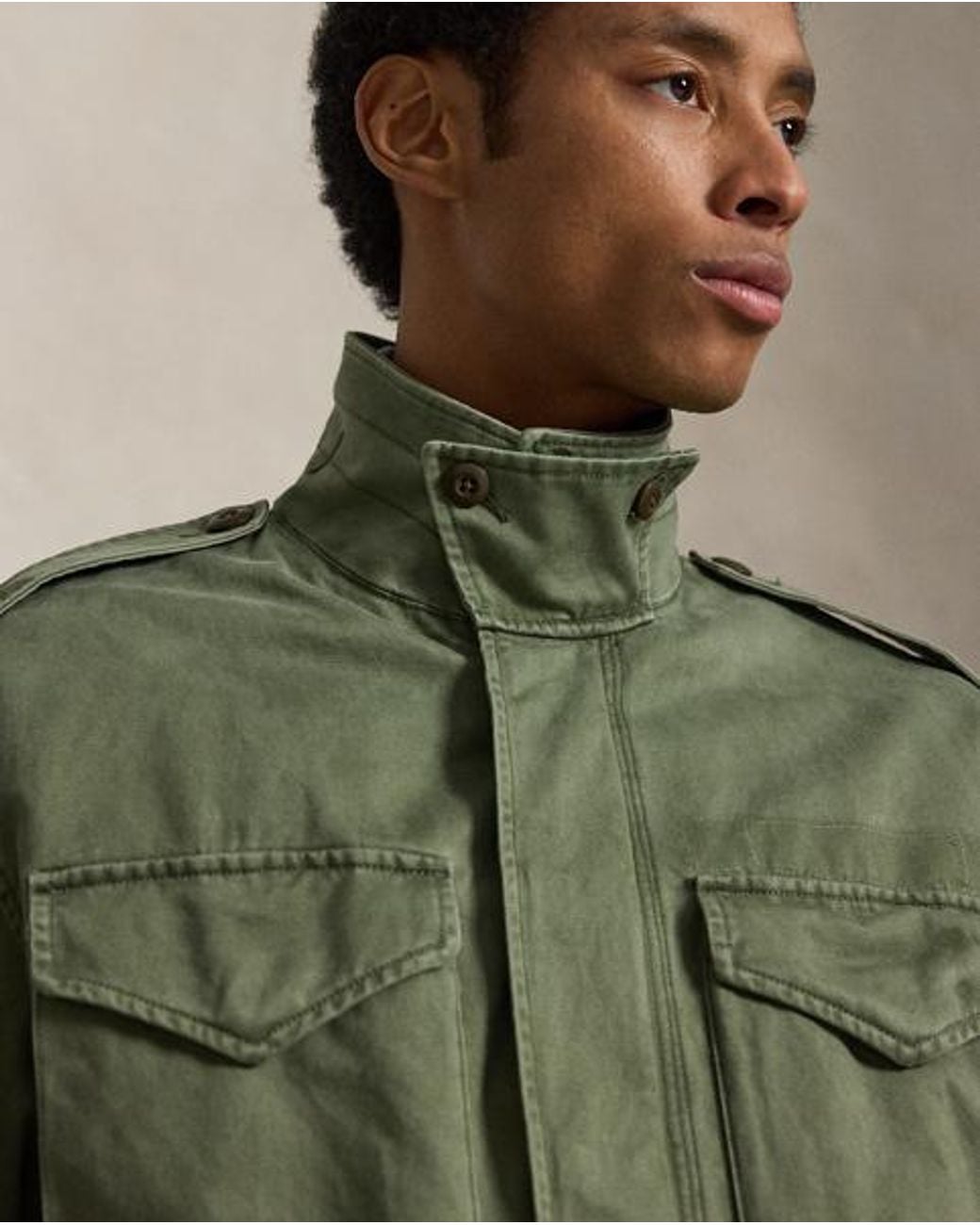 Polo Ralph Lauren Green Sateen Field Jacket for men