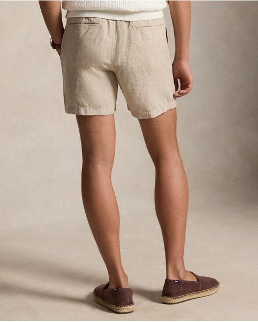 Polo Ralph Lauren Natural 15 Cm Polo Prepster Linen Shorts for men