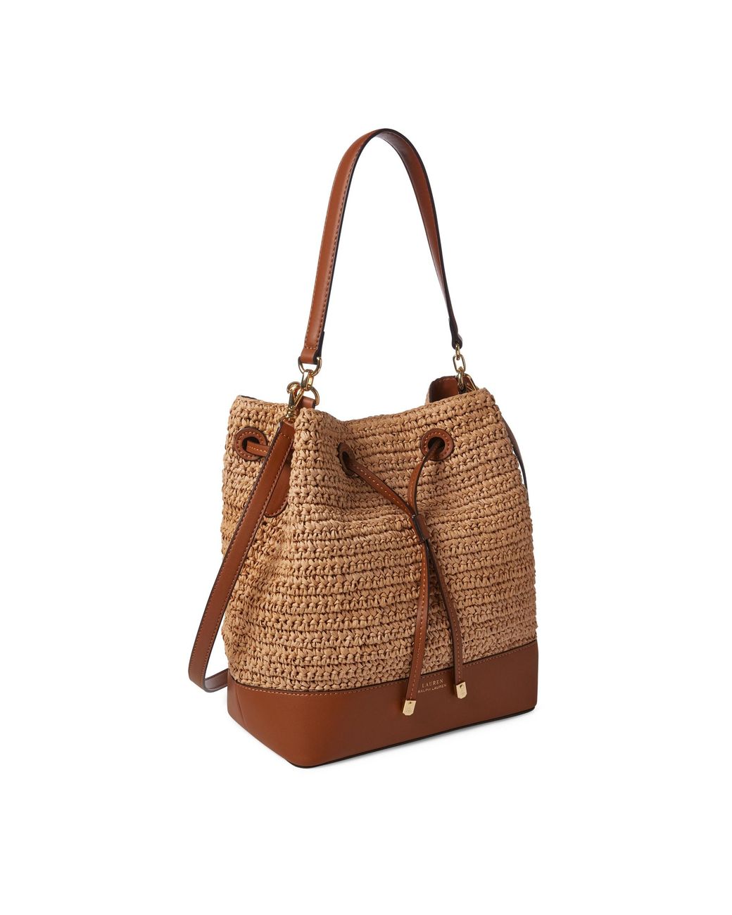 Ralph Lauren Straw Debby Drawstring Bag in Natural Lyst UK