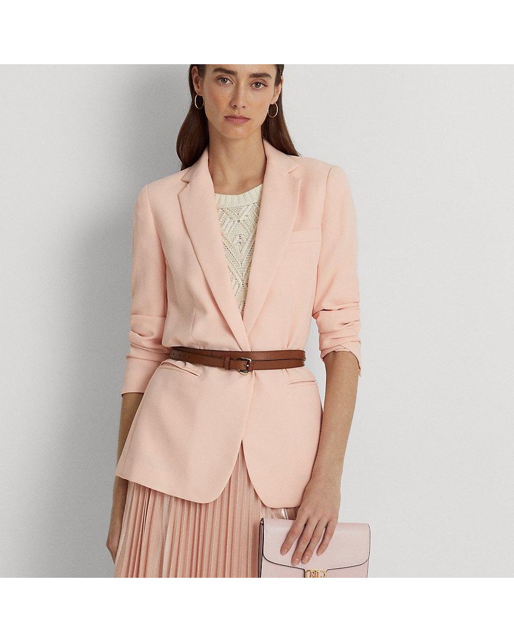 Lauren by Ralph Lauren Ralph Lauren Leather Medium Adair Crossbody in Pink  | Lyst