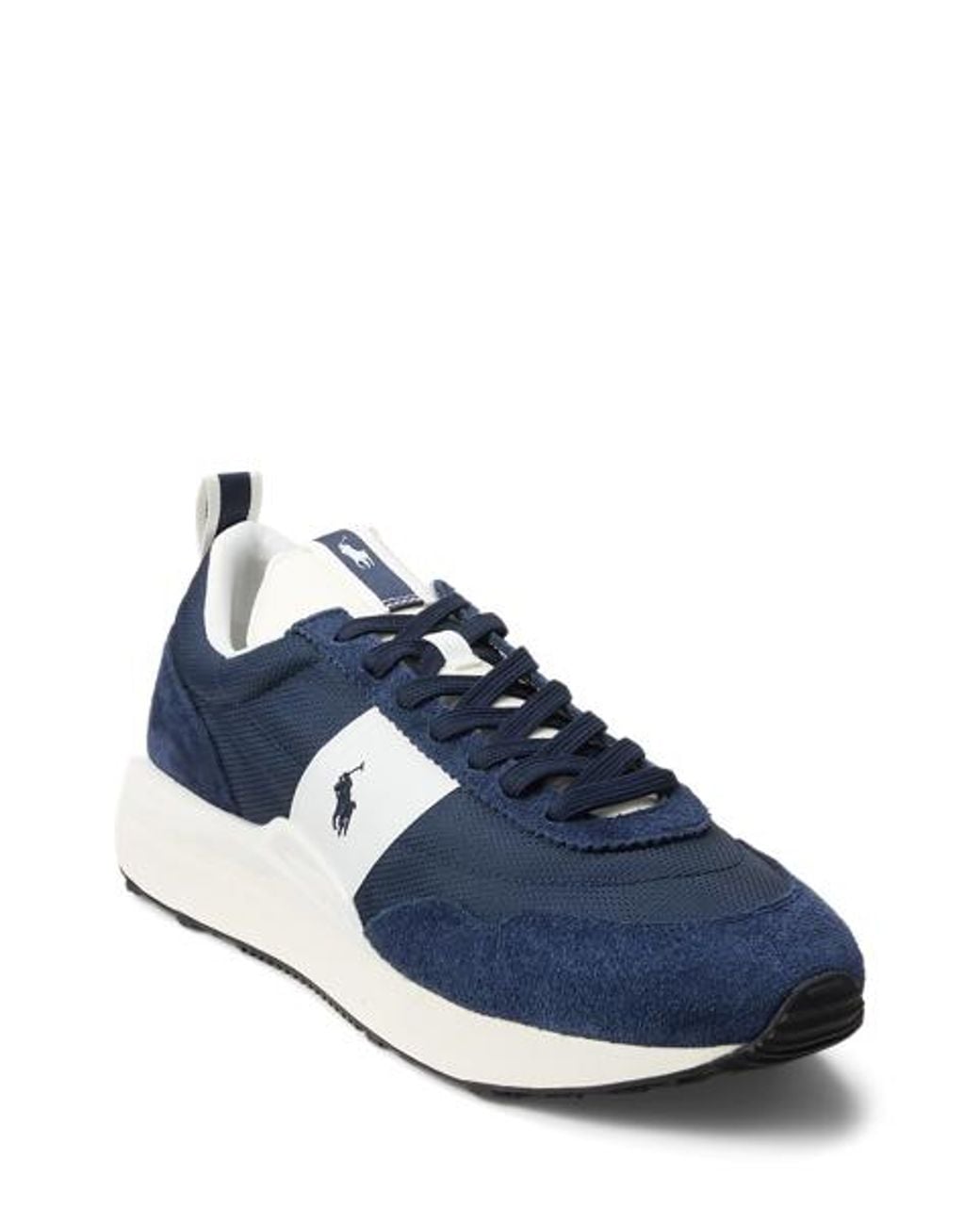 Polo Ralph Lauren Blue Train 89 Suede & Oxford Sneaker for men