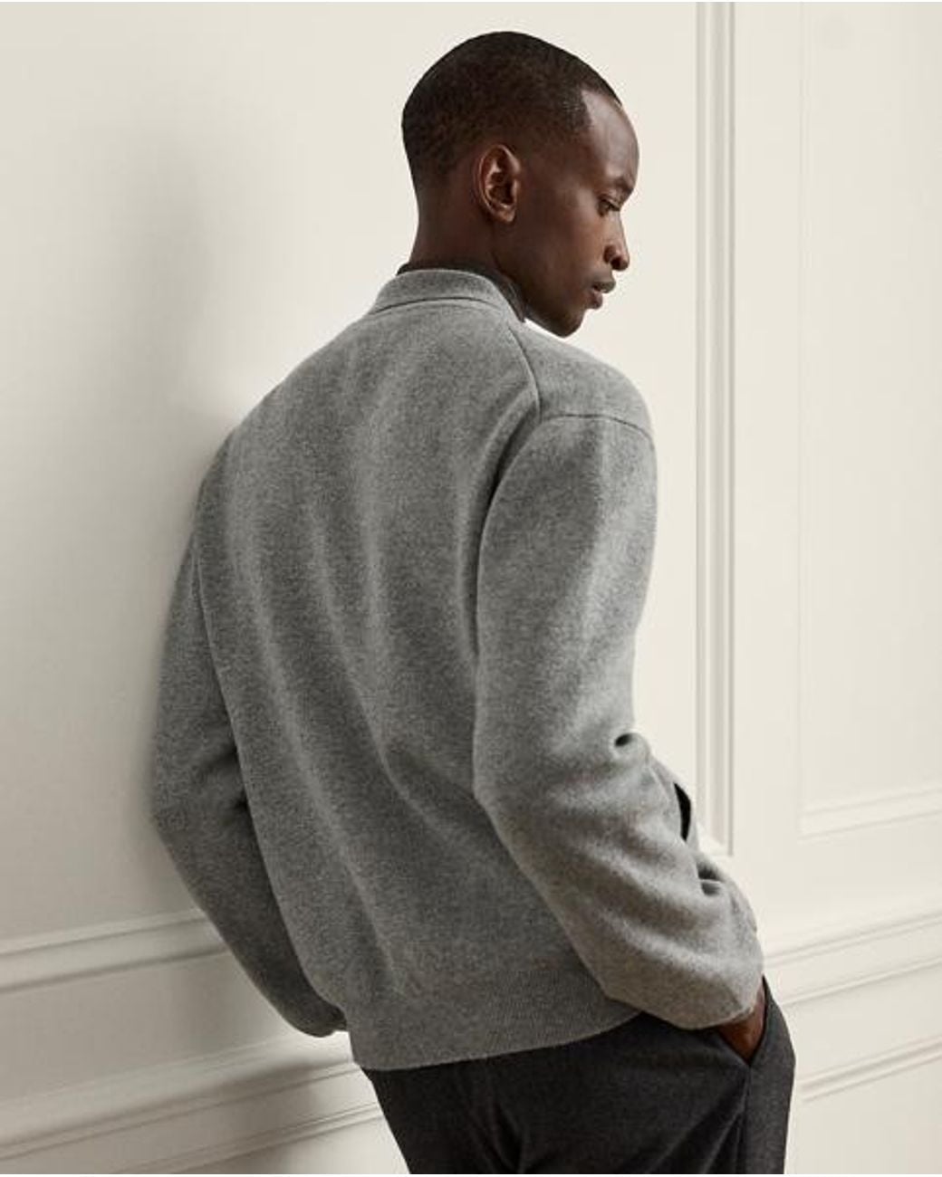 Ralph Lauren Gray Cashmere Overshirt Sweater for men