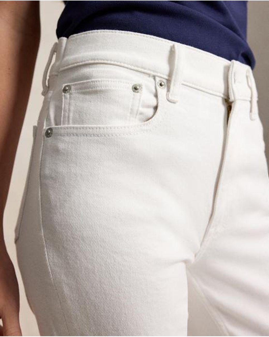 Ralph Lauren Natural Mid-Rise Super-Slim Jean