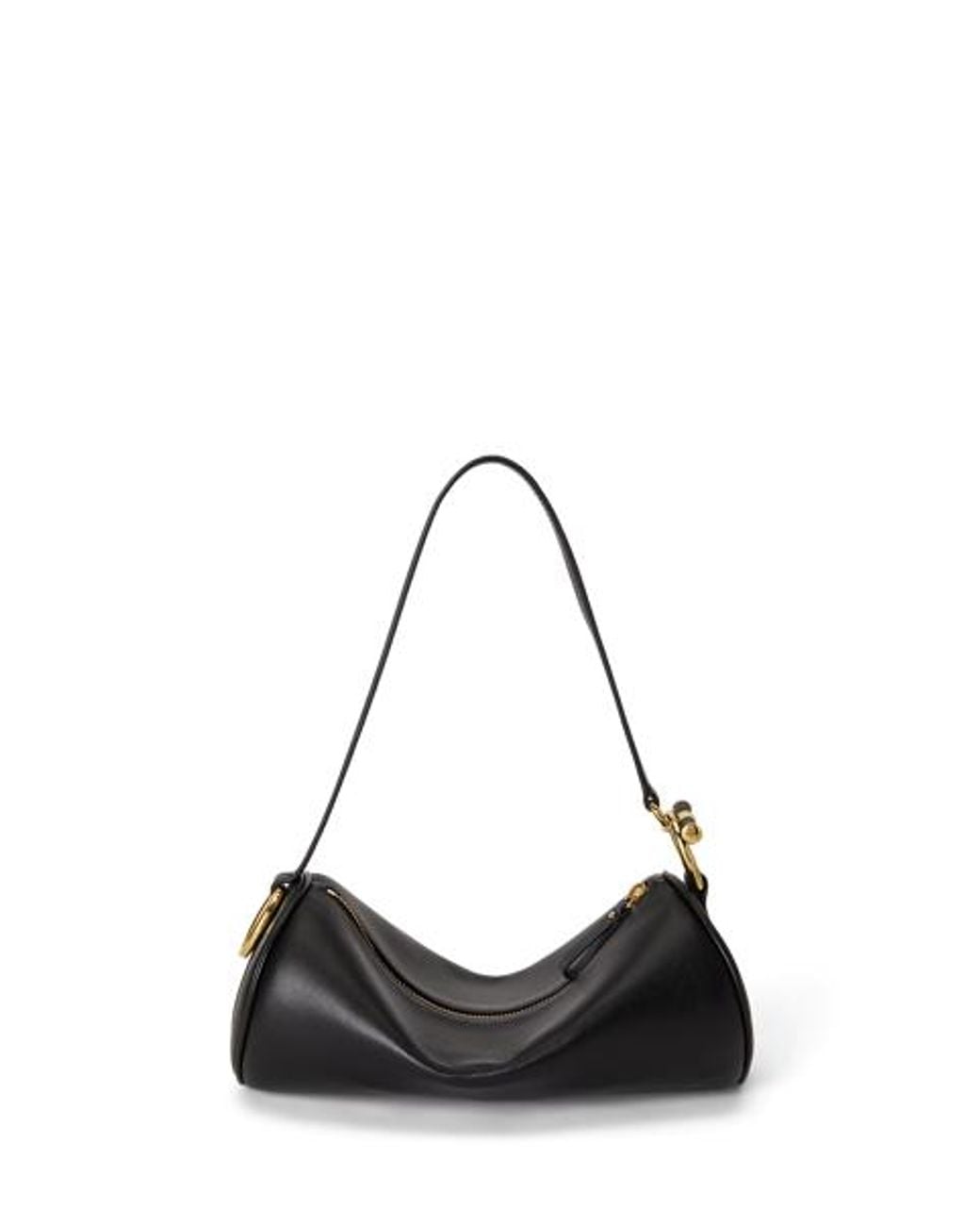 Ralph Lauren Brown Nappa Leather Medium Blaike Barrel Bag