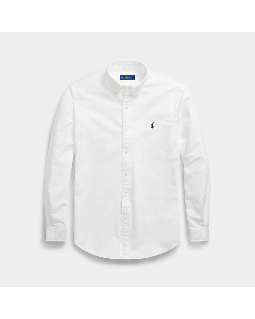 Polo Ralph Lauren White Custom Fit Oxford Shirt for men
