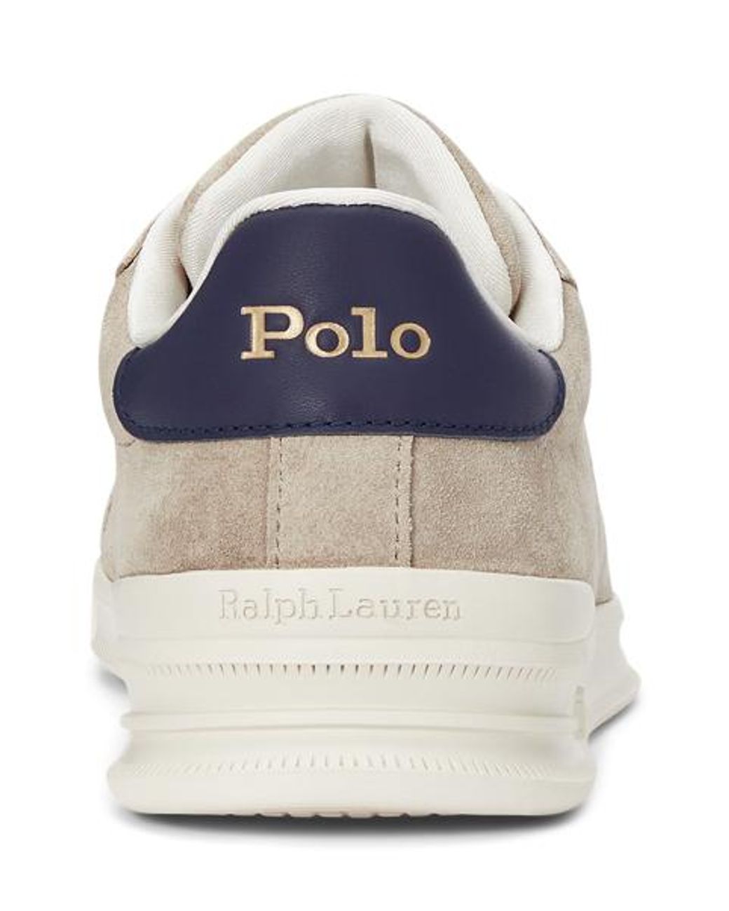 Polo Ralph Lauren White Heritage Court Ii Suede Trainer for men
