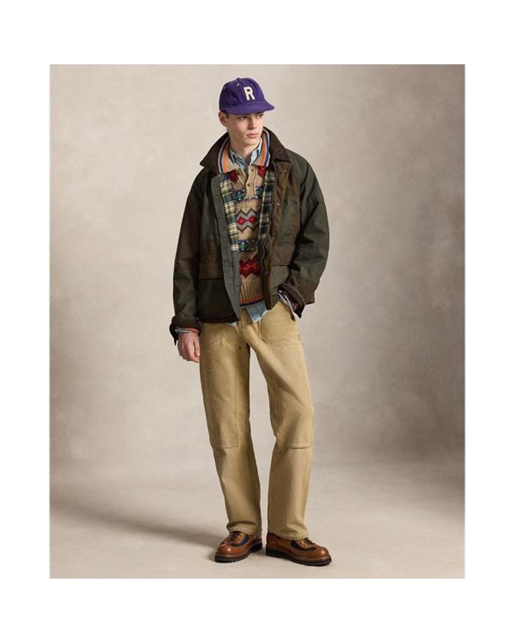 Polo Ralph Lauren Multicolor Patchwork Oilcloth Utility Jacket for men