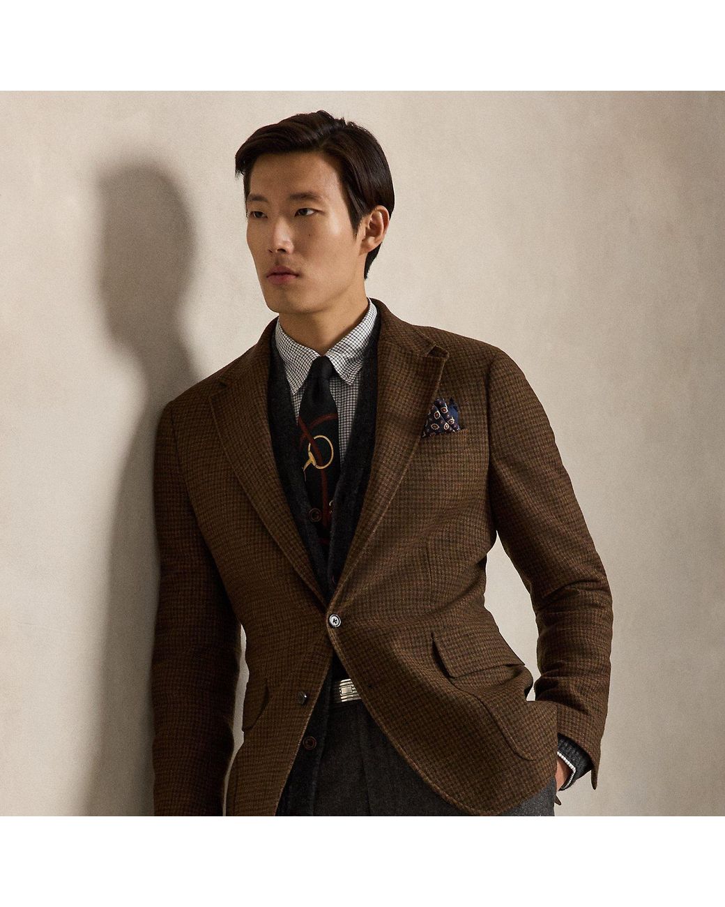Polo Ralph Lauren Brown Polo Modern Fit Plaid Blazer for men