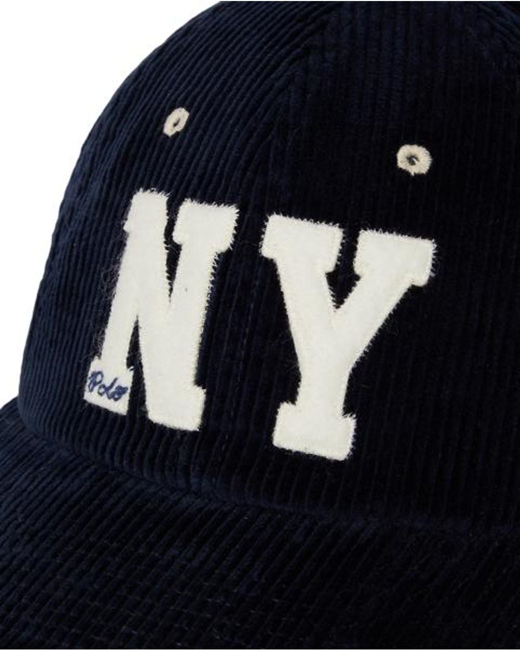 Polo Ralph Lauren Blue Ny-Patch Corduroy Ball Cap for men