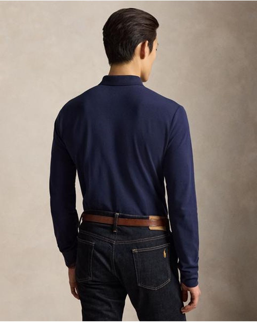 Polo Ralph Lauren Blue Custom Slim Fit Stretch Mesh Polo Shirt for men