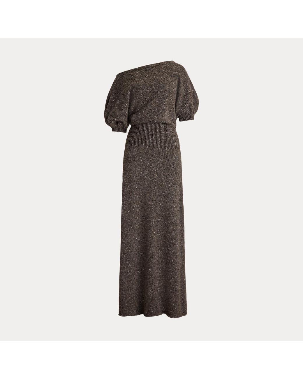 Ralph Lauren Black Cecie Cashmere-Blend Donegal Day Dress