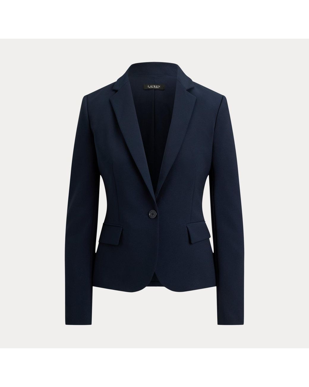 Ralph Lauren Blue Stretch Crepe Blazer