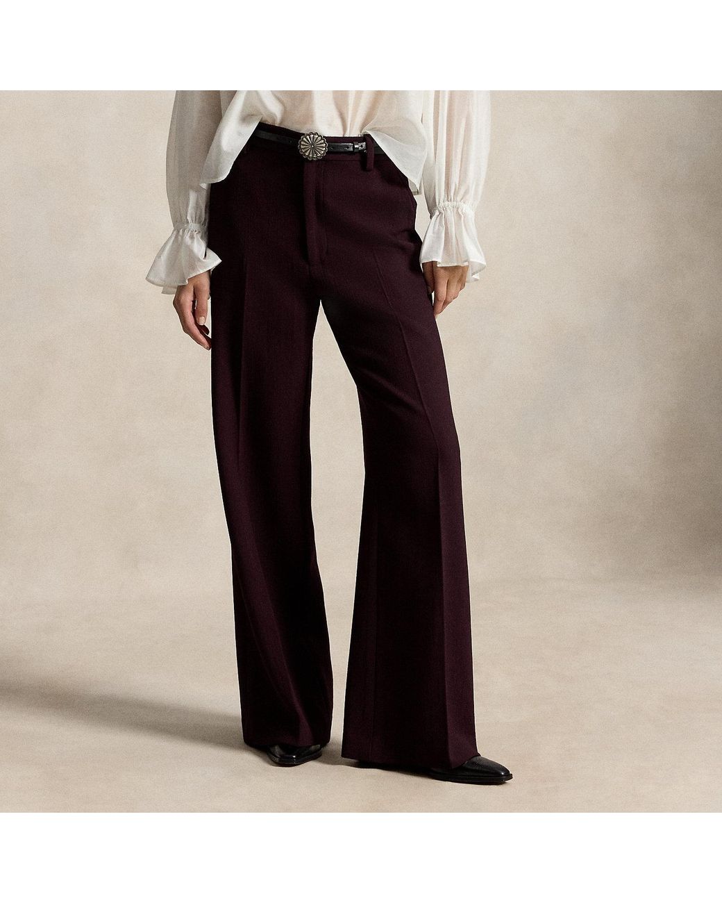 Polo Ralph Lauren Black Beaton Wool Crepe Trouser