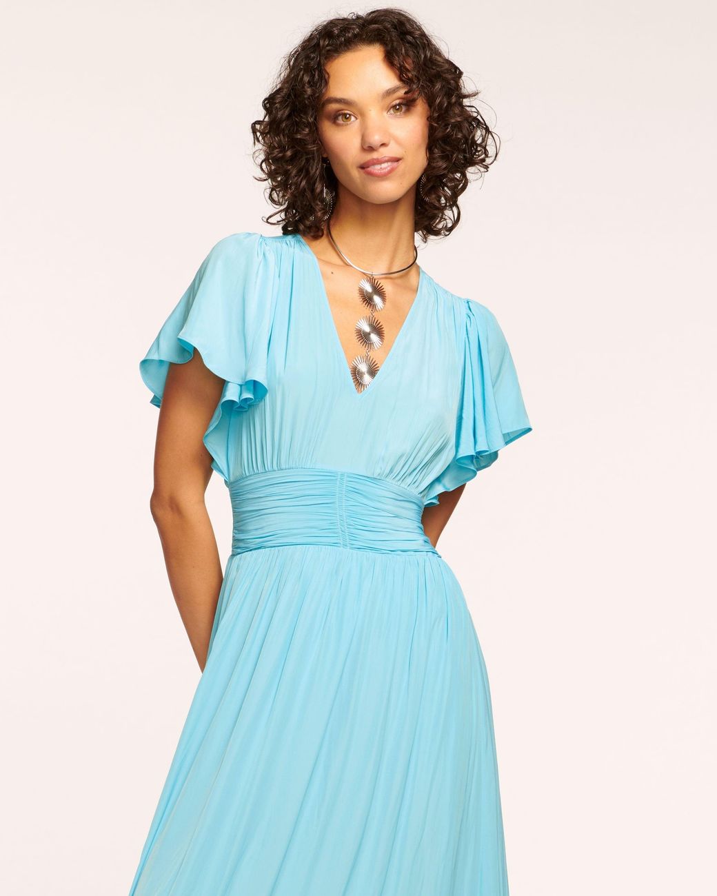 Ramy Brook Joanie Short Sleeve Maxi Dress in Black | Lyst