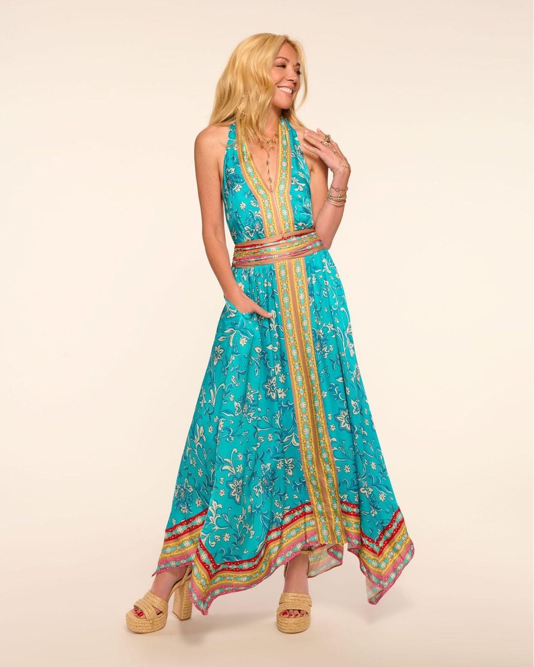 Ramy Brook Georgina Halter Maxi Dress in Blue | Lyst Ramy Brook Georgina Halter Maxi Dress in Blue | Lyst