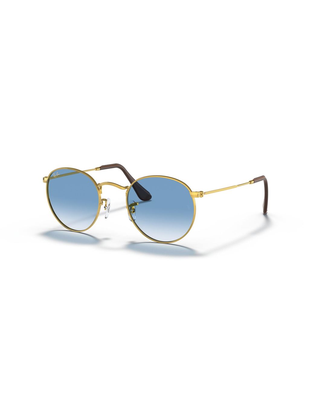 Ray-Ban Black Round Metal @collection Sunglasses Frame Blue Lenses