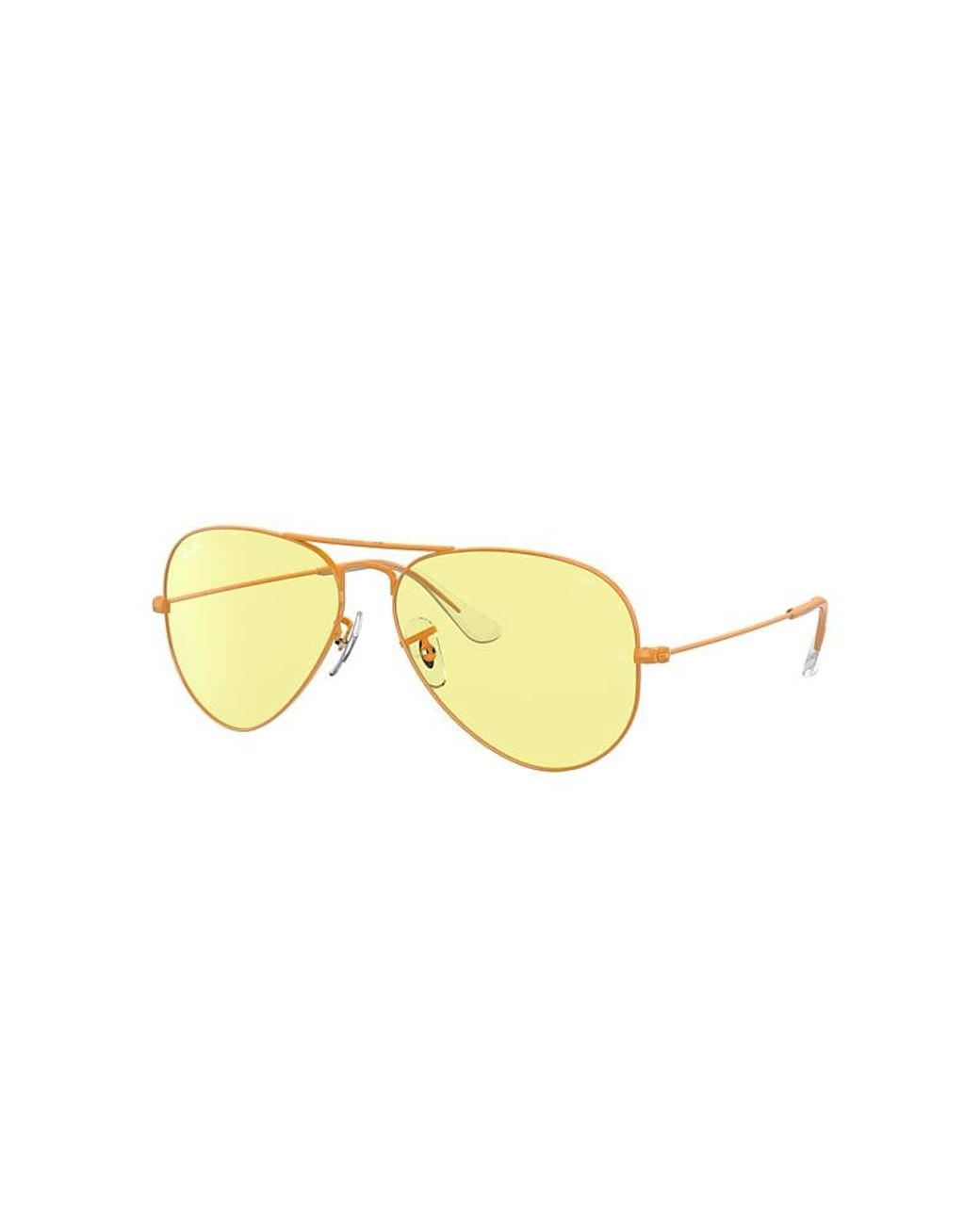 Ray-Ban Aviator Solid Evolve Zonnebrillen Oranje Montuur Geel Glazen 62-14  in het Oranje - Lyst