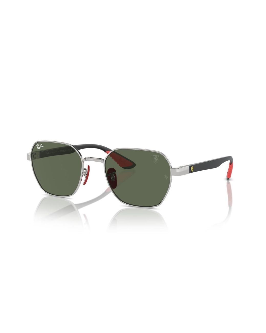 Ray-Ban Black Rb3794m Scuderia Ferrari Collection Sunglasses Frame Green Lenses