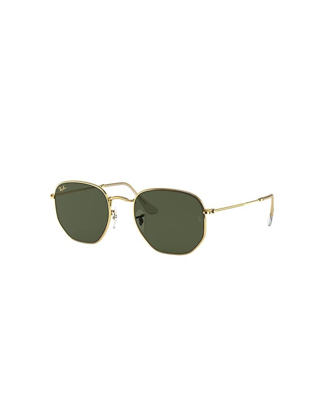 Ray-Ban Hexagonal Legend Gold Zonnebrillen Goud Montuur Groen Klassiek G-15  Glazen 51-21 in het Metallic - Lyst