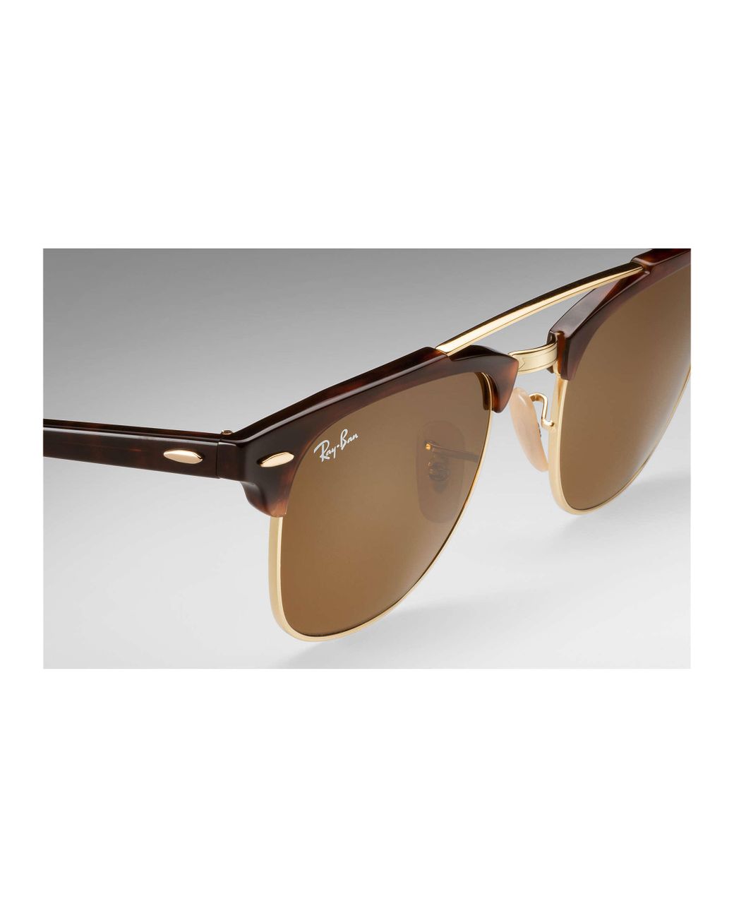 Ray-Ban Clubmaster Double Bridge in Brown for Men | Lyst