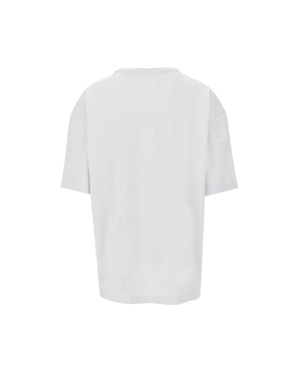 Maison Margiela White Logo Print Oversized T-Shirt for men