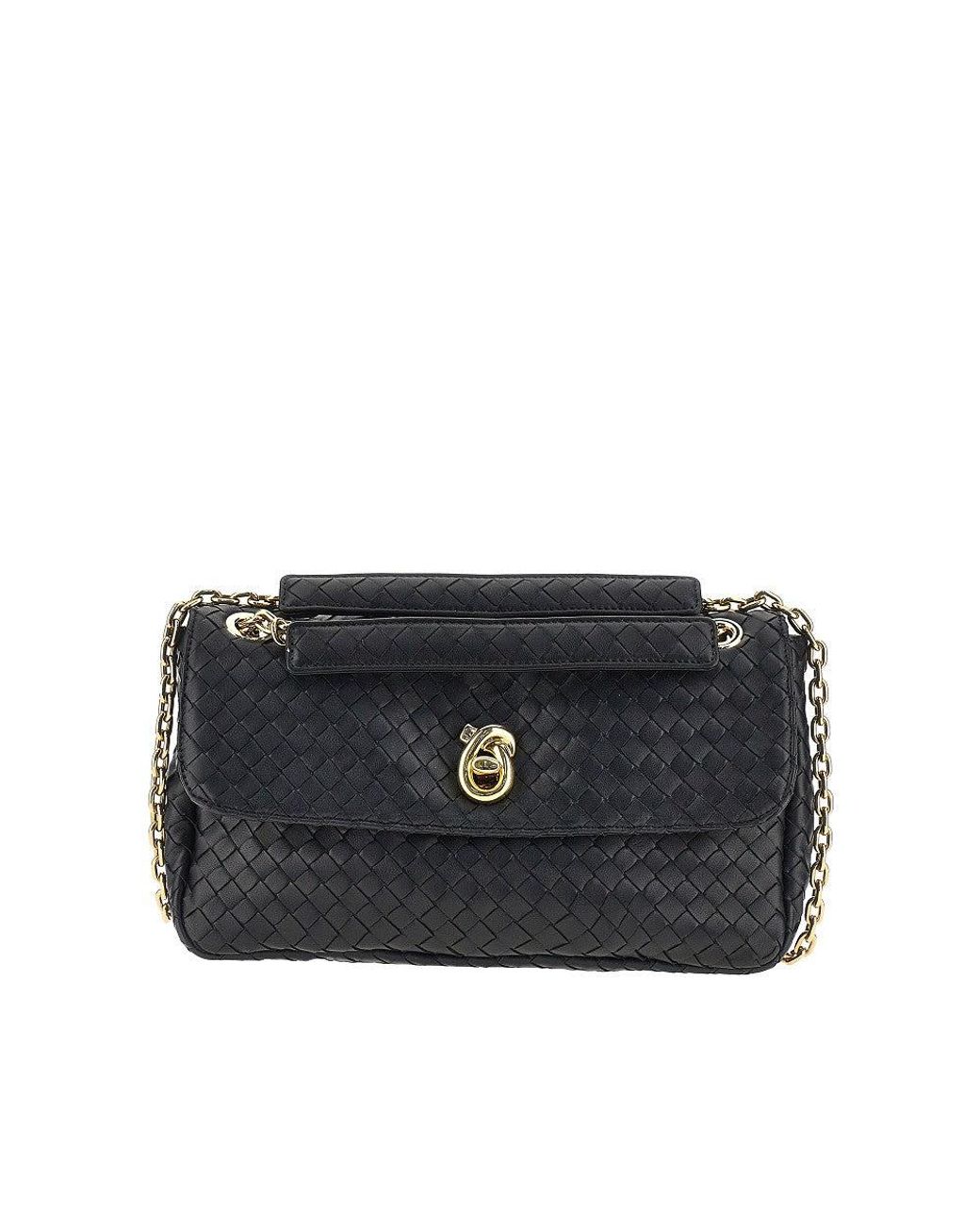 Bottega Veneta Black Intrecciato Nappa Leather 'Madison' Bag