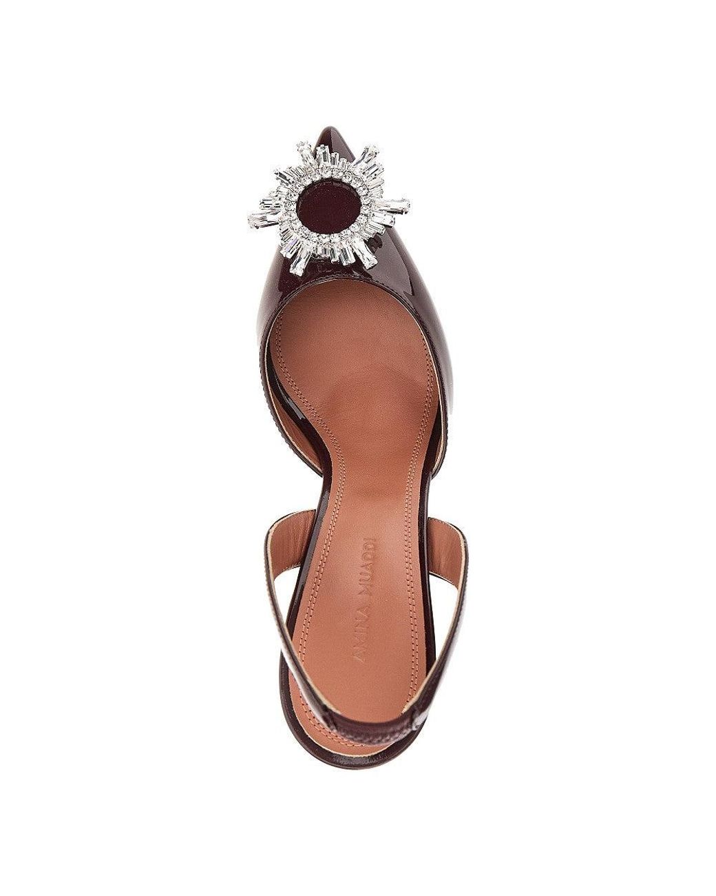 AMINA MUADDI Purple 'Begum Sling' Patent Leather Slingback Pumps