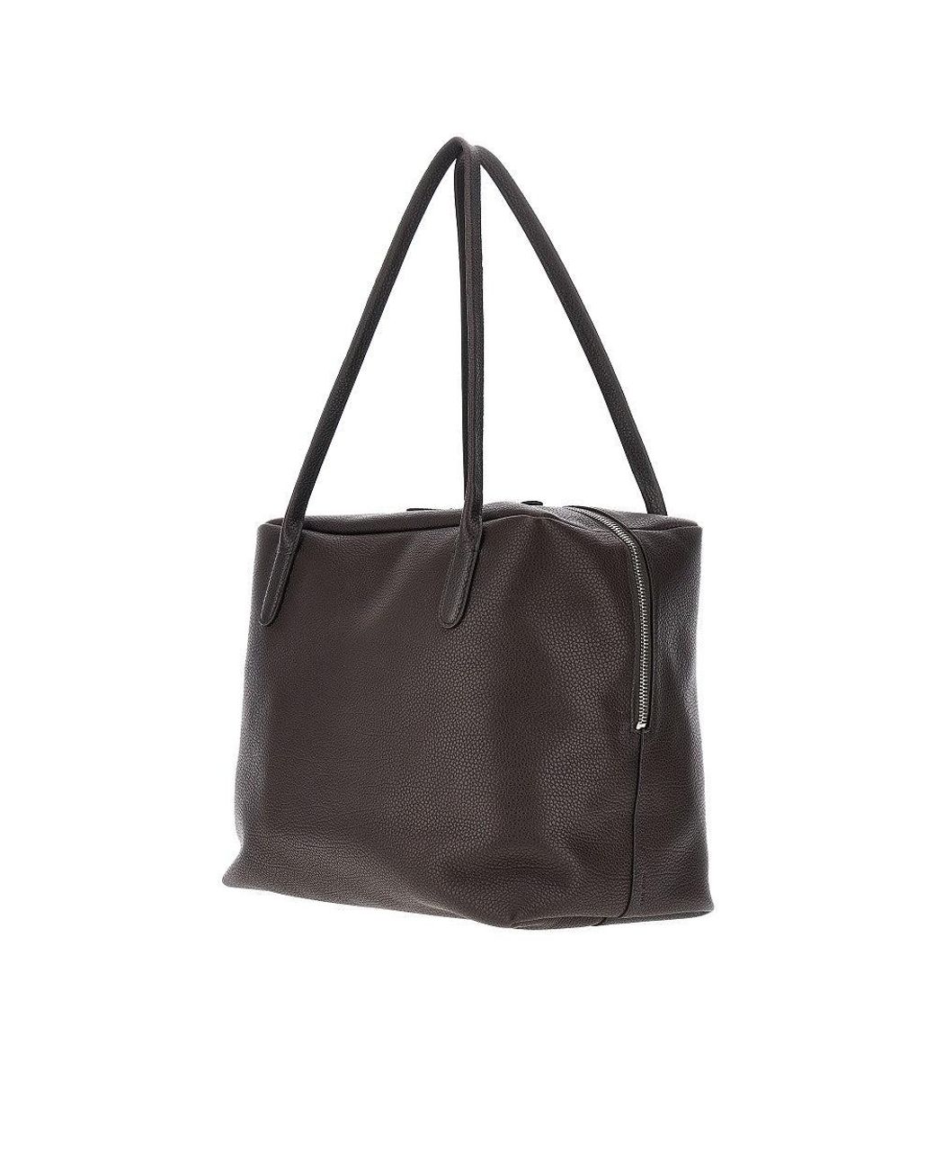 The Row 'Henri' Grained Leather Bag in Black | Lyst