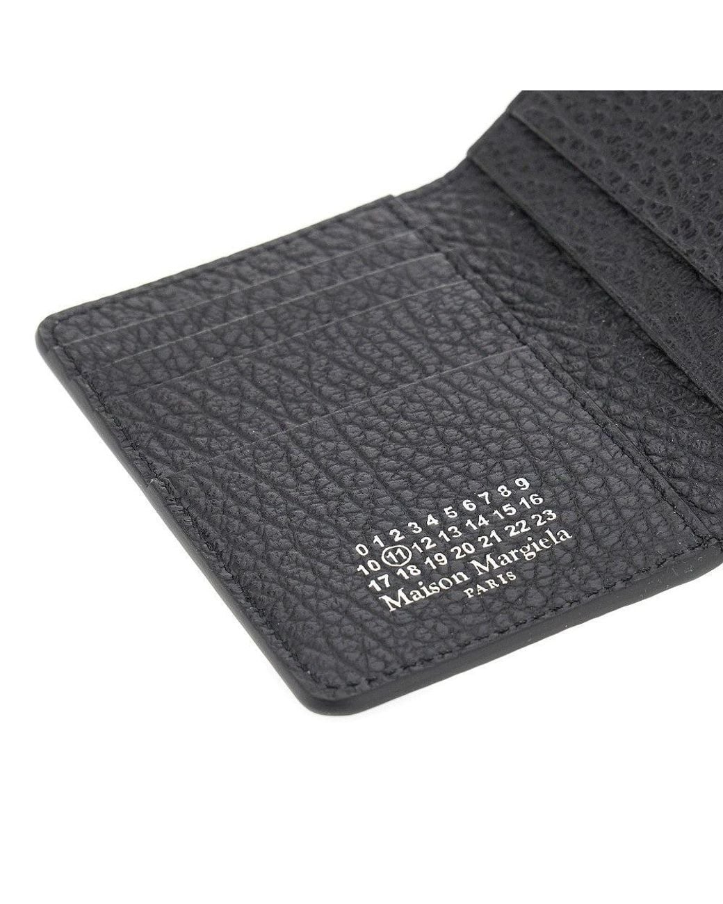 Maison Margiela Black 'Four Stitches' Bi-Fold Cardholder